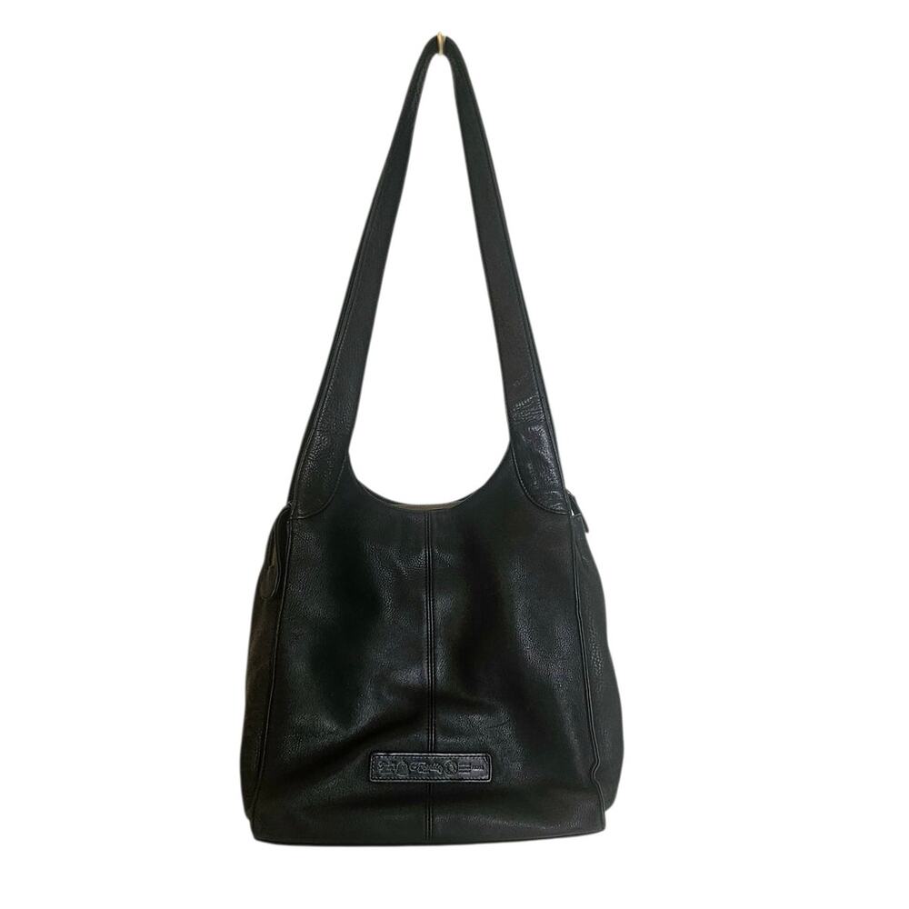 Fossil Black Leather Moto Boho 1954 Shoulder Bag Purse - Picture 2 of 11
